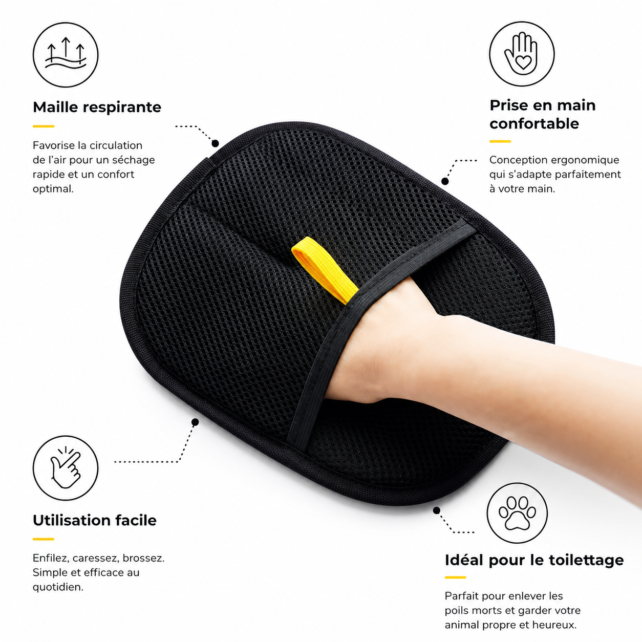 Gants d'épilation électrostatiques