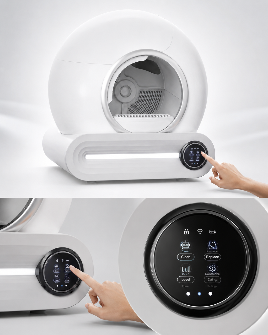NOVACAT™ – La Litière Auto-Lavante Ultra-Silencieuse & 100% Sécurisée 65 L
